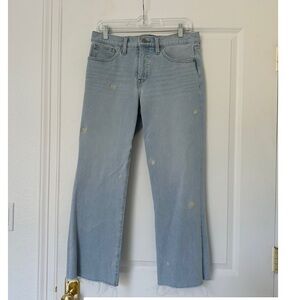 Lucky Brand Light Wash Denim w/ Embroidered Flowers